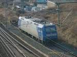 185 511 der TX-Logistik steht am 05.02.08 im Bitterfelder Bahnhofsvorfeld abgestellt.