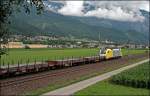 ES64U2-010 brauch im Inntal ihre Muskeln noch nicht spielen, erst am der  Umfahrung Innsbrck  wird sie die E412er zum Brenner untersttzen. (08.07.2008)