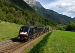 182 597 + 182 598 mit einem Containerzug am 29.08.2012 unterwegs zwischen Amsteg-Silenen und Erstfeld.