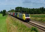 189 924 mit einem KLV am 04.08.2012 unterwegs bei Hilperting.