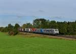 185 540 + 185 514 mit einem KLV am 13.10.2012 unterwegs bei Hilperting.