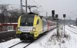 ES64 U2-011 als Ersatzverkehr auf der RE4 Ludwigsfelde-Rathenow am 14.12.2012 am Endbahnhof Rathenow