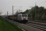 TXL 185.538 mit einem Autozug von ARS in Haspelmoor am 3.5.2013