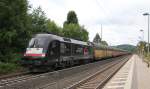 182 599 (ES 64 U2-099) mit ARS-Altmann Autotransportzug in Fahrtrichtung Norden. Aufgenommen in Wehretal-Reichensachsen am 08.08.2013.