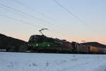 193 274-8 ELL und ES 64 U2-022 (182 522) bei Kronach am 20.01.2017