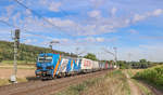 192 009 Northrail/TX Logistik mit dem Padborger KLV nach Süden am 02.09.2020 in Kerzell bei Fulda