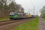 193 277 führte am 20.04.23 einen TX-KLV von Rostock kommend durch Radis Richtung Bitterfeld.