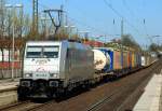 TX Logistik 185 418-3 durchfährt am 15.04.2015 Recklinghausen Hbf.