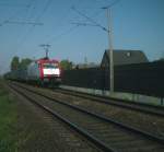 189 004  (ES 64 F4)Hhe Peine auf falschem Gleis wegen  Bauarbeiten in Hmelerwald
