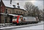 Sir Reiner trgt Werbung: 185-CL 003  Dieser Zug braucht Sie! , Welcher Zug?, ist solo in Richtung Duisburg unterwegs.
