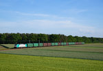 E 186 243(270 001) VPS mit einem Stahlzug bei Graben-Neudorf am 21.5.2016.