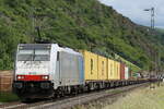 185 506 mit Containerzug am 29.05.2024 bei Braubach