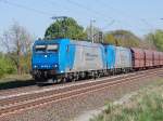 185 519-6 und 185 530-3 der VPS kurz vor berquerung des Mittellandkanals bei Peine am 21.04.2009