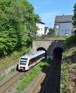 Neben zahlreichen Brücken bietet die Bahnstrecke Solingen - Remscheid - Wuppertal auch 2 Tunnel welche sogar sehr fotogen sind.
