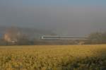 Am 04.05.2011 wollte ich den ALX 351 nach Prag in Hiltersdorf ablichten, doch machten mir dicke Nebelschwaden einen Strich durch die Rechnung...