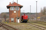 WFL Ost-V60 (genaue Loknummer unbekannt) // Bahnhof Neustrelitz Süd (von einem der Bahnsteige aufgenommen) // 6.