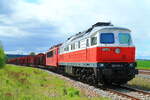 232 333-5 zusammen mit 155 159-7 (beide WFL) am 23.5.2021 mit einem Holzzug zur Beladung in Triptis