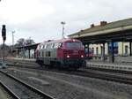 Weser Ems Eisenbahn GmbH, 216 158-6 ( 9280 1216 158-6 D-WEE ) auf dem Weg durch Gera am 31.1.2022 