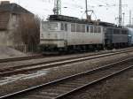 Neben dem alten Kleinbahnhof in Bergen/Rgen stellten die WAB-Lok 52 und 51 am 08.April 2009 einige Kreidewagen ab. 