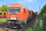 WLE  23  (NVR-Nummer: 92 80 1223 057-1 D-WLE) mit Ganzzug offener Schüttgutwagen am 12.07.19 Durchfahrt Bahnhof Berlin-Hohenschönhausen.