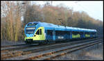 ET 019 der Westfalenbahn erreicht hier am 16.12.2007 auf dem Weg nach Münster den Haltebahnhof Natrup Hagen.
