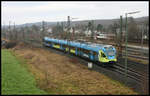 ET 18 der Westfalenbahn fährt hier am 9.12.2007 in Lengerich nach Münster ab.