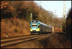 Am 22.12.2007 ist hier der ET 015 der Westfalenbahn am Ortsrand von Hasbergen um 14.27 Uhr in Richtung Münster unterwegs.