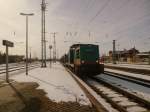 Am 23.03.2013 fuhr 204 237 durch Stendal mit einem leeren Autozug in Richtung Magdeburg.