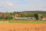 VT 421+440 auf ihrer Fahrt von Rudersberg-Oberndorf nach Schorndorf am 18.07.2017.