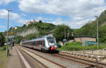 9442 314  Die Wartburg  f�hrt am 06.07.2020 als RB 25 (93262) von Naumburg (Saale) Hbf nach Saalfeld (Saale) beim Halt in Dornburg (Saale).