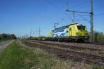 Gerade rechtzeitig: am 23 April 2026 wird WLC 193 587 mit ein etwas f�r die H�lfte beladener Containerzug  vom offenbarer Weg unweit von Diepholz fotografiert. Kurz danach wurde bekannt, das Central European cargo aus Ungarn die Gutersparte von die Wiener Lokalbahnen gekauft bzw. annektiert haben. Die erste WLC Loks sind inzwischen schon umlackiert.