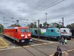 DB 185 230-0 am 01.07.2023 beim Tag der offenen T�r bei Alstom in Kassel.