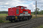 Die Alstom Mietlok 204 805 rollte am 06.09.26 Lz durch Wittenberg-Labetz Richtung Dessau. Da sie sp�ter mit DB-Baumaschinen durch Rodleben Richtung Ro�lau rollte ist es wahrscheinlich das K�nigsborn das Ziel war.