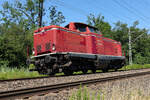 V100 2100 der Bayernbahn GmbH kurz vor Rosenheim am 13.7.26 erwischt.