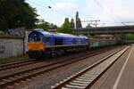 BEACON Rail Class 66 (1266 005-8) mit Güterzug in Hamburg Harburg in Hamburg Harburg in Hamburg Harburg am 18.07.25 vom Bahnsteig aus fotografiert