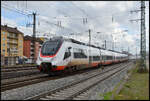 Bombardier Transportation (BTK) 6442 924-4 am 01.04.2026 als RE 8 auf der Fahrt von Stuttgart über die Frankenbahn nach Würzburg bei Ankunft in der Residenzstadt.