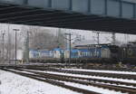 boxXpress.de 193 833 + 193 xxx am 17.02.2026 im Bahnhofsteil Hamburg Alte Süderelbe.