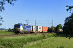 193 840-6 (boxXpress) mit einem Containerzug in Elze, 28. Mai 2026