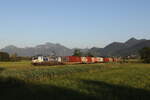6193 831 von  BoxXpress  mit einem Containerzug aus Salzburg kommend am 25.