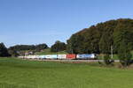 6193 536 von  BoxXpress  mit einem Containerzug aus M�nchen kommend am 29. September 2026 bei Axdorf im Chiemgau.