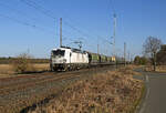 Der noch weiße ITL-Vectron 193 617 schleppte am 06.03.26 einen Agro Terminal-Silozug durch Wittenberg-Labetz Richtung Dessau.