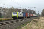 Am 10.04.26 f�hrte 152 197 von Captrain einen Containerzug durch J�trichau Richtung Magdeburg.