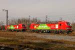 DB 193 300  Das ist gr�n.  & DB 193 301  Das ist gr�n.  in Emmerich, Februar 2018.