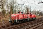 DB 294 906-3 & DB 265 004-2 in Wuppertal, Februar 2025.