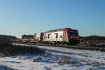 245 027 verlässt mit ihrem Sylt Shuttle in wenigen Momenten die Insel Sylt in Richtung Festland (14.02.2026)