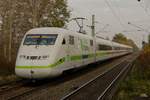 DB ICE 402 012  Klimazug  Train to Bonn  in Kamen Methler, November 2017.