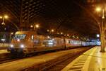 DB 101 088-3  Dampfbahn-Route Sachsen  mit IC1912 in K�ln Hbf, Januar 2023.