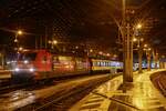 DB 101 115  Bahnbonus  mit EC6 in K�ln Hbf, Januar 2023.
