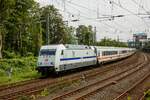 DB 101 057-8  Europa  mit IC2044 in Wuppertal, Juli 2023.