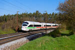 411 075 DB Fernverkehr  Villingen-Schwenningen  als ICE 21 (Frankfurt (Main) Hbf - Wien Hbf) bei Mimberg, 23.04.2021